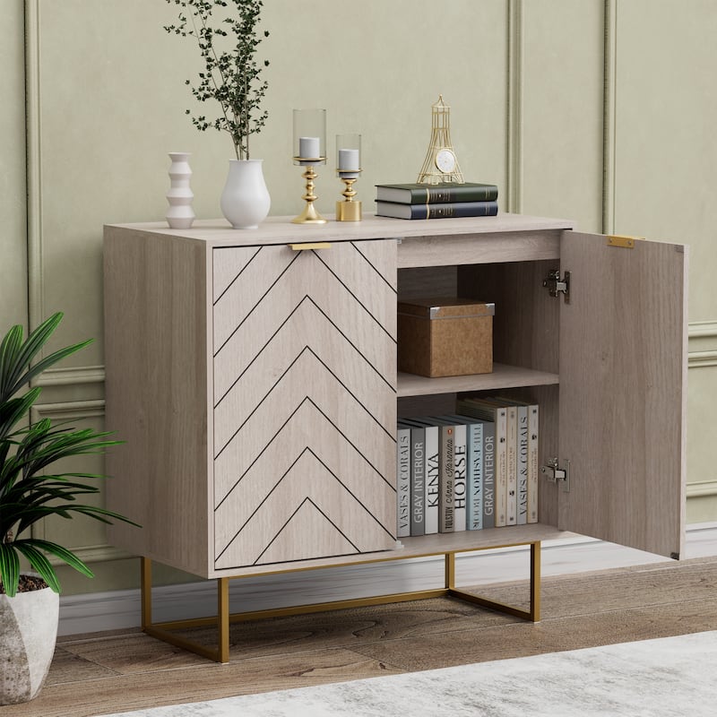 Sideboard Buffet Cabinet with Storage Adjustable Shelf Cabinet for Living Room, Kitchen