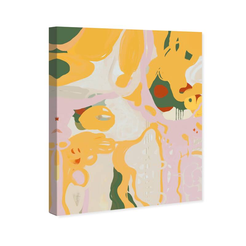 Wynwood Studio Canvas Abstract Wild Dunes Yellow and Mustard Modern & Contemporary Wall Art Canvas Print