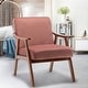 preview thumbnail 2 of 83, Homy Casa Mid-Century Modern Accent Chair, Solid Wood Frame, Extra-Thick Backrest, Wingback Lounge Chair Indoor