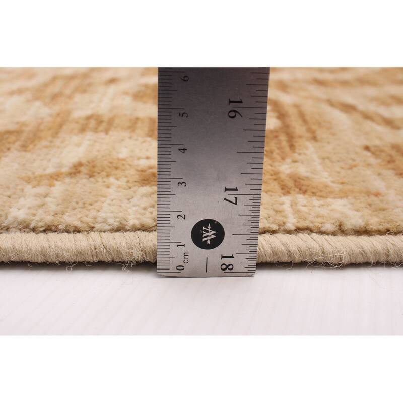 ECARPETGALLERY Machine Woven Lotus Mod Khaki Polypropylene Rug - 5'0 x 7'8