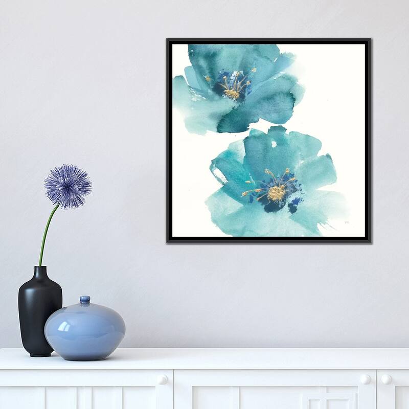 iCanvas "Teal Cosmos III" by Chris Paschke Framed Canvas Print