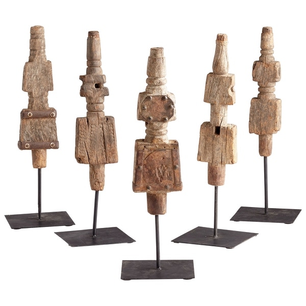 Cyan Design 08912 Rustic Todem Iron and Wood Spiritual Statue