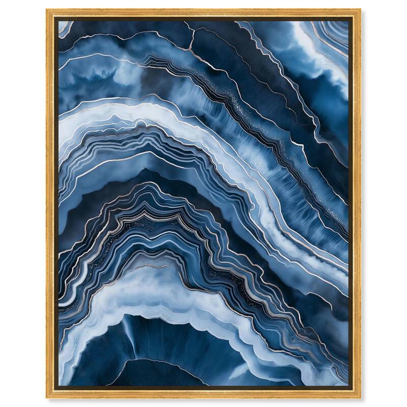 Azure Abyss Layers Canvas by Art Remedy - Gold - 20" x 24"