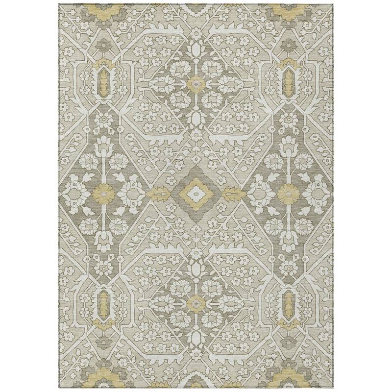 HomeRoots Floral Transitional Rectangle Outdoor Rug