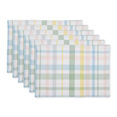 Sweet Spring Plaid Placemat Set 13x19 (Set of 6)