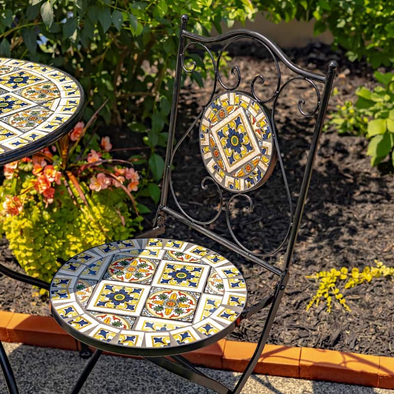 Mosaic Bistro Sets - 23.5"x23.5"x29.75"