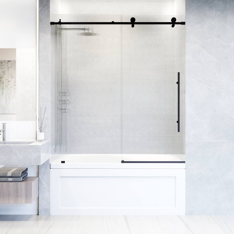 Vigo VG6021FL6066R Elan E-Class 66" High x 60" Wide Sliding Frameless