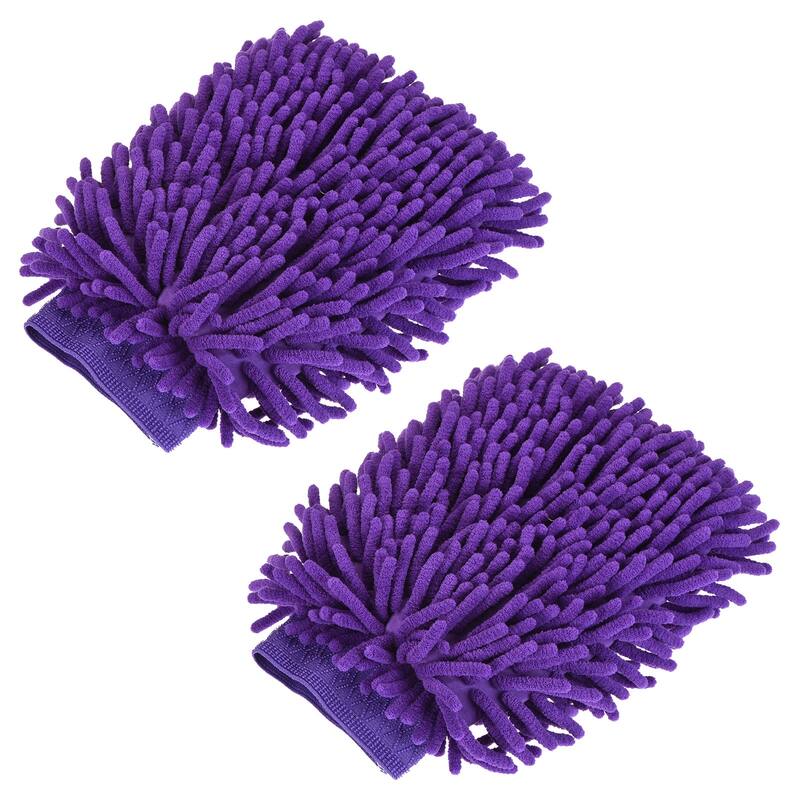 Microfiber Soft Chenille Wash Mitten Dusting Gloves for Cleaning
