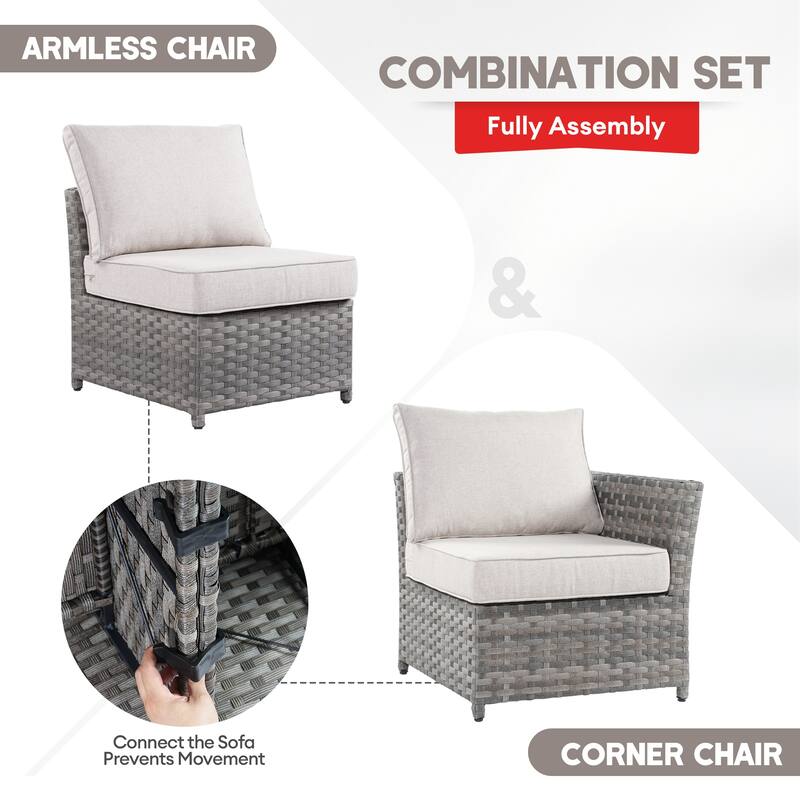 XIZZI 13-piece Outdoor Patio Furniture Conversation Set