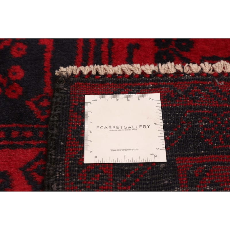 ECARPETGALLERY Hand-knotted Teimani Red Wool Rug - 6'3 x 9'8
