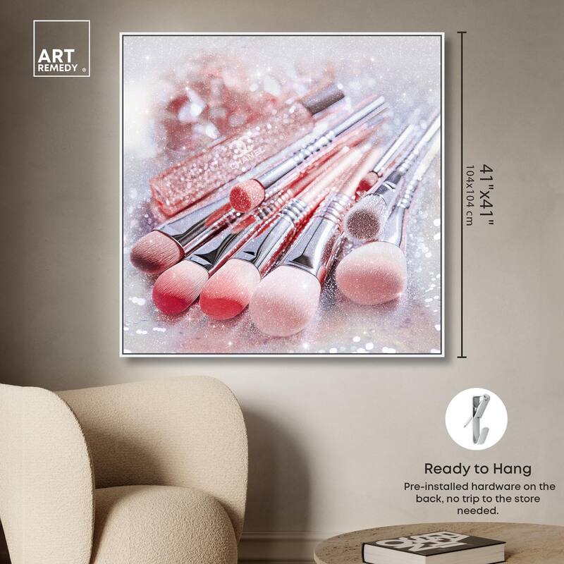 Brush Collection Blush Canvas by Art Remedy