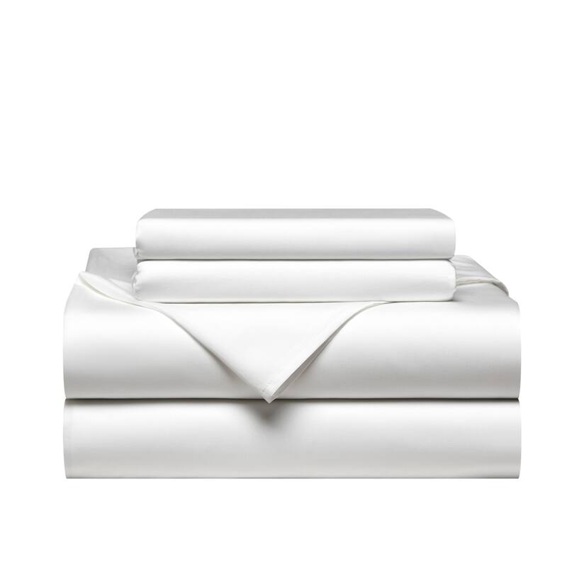 White 100% Tencel Sheet Set with Pillowcase
