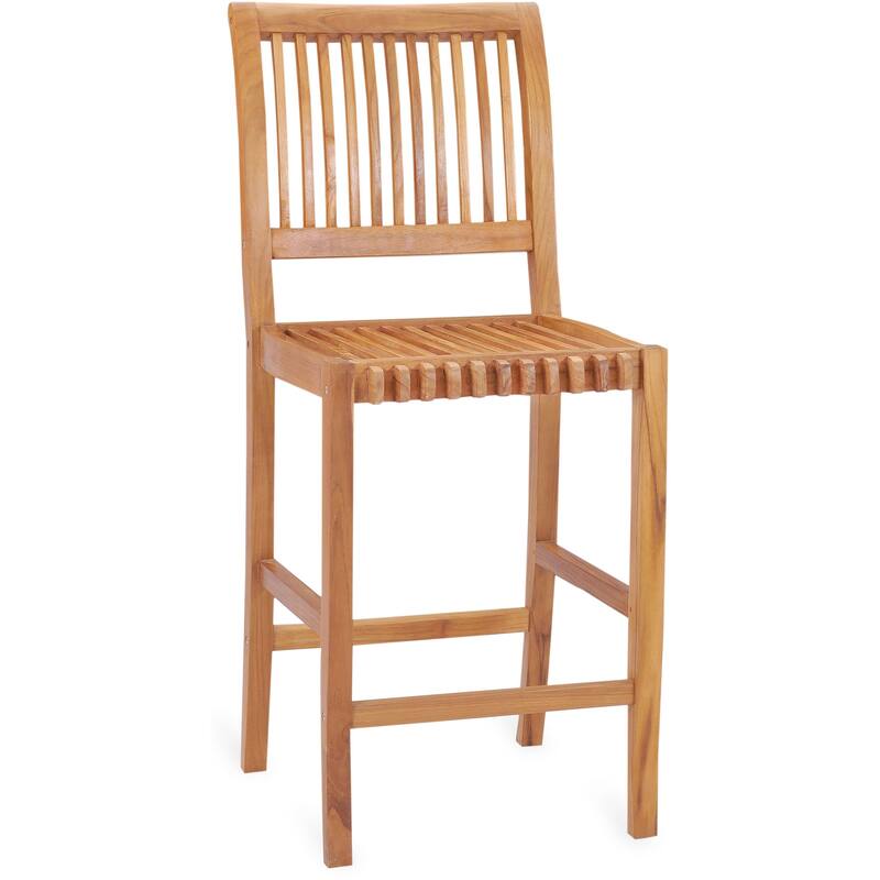 Chic Teak Castle Teak Wood Outdoor/ Indoor Bar Stool Chair
