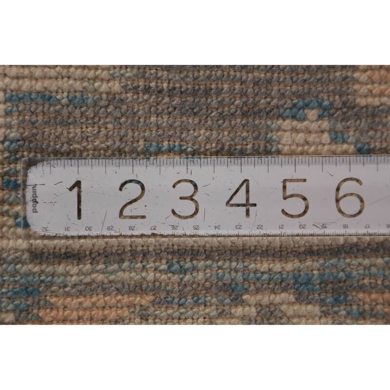 Hand Knotted Oriental 100% Wool Carpet Transitional All-Over Greys & Charcoal Oushak Area Rug - 13' 9'' X 10' 0''