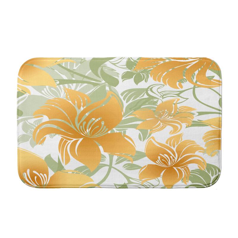 Tree Mallow Bath Mat - 17 x 24 - Gold