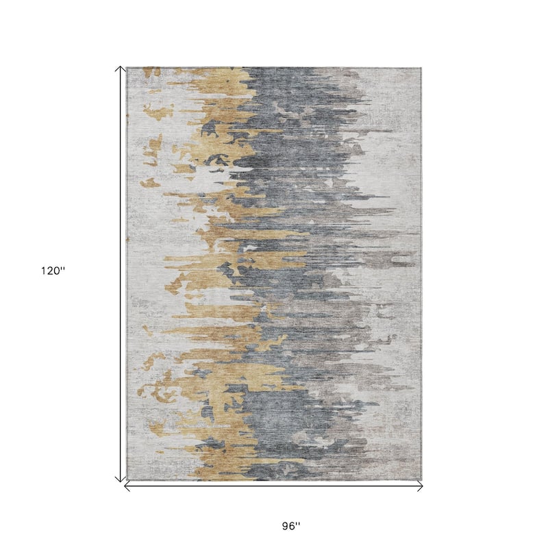 HomeRoots Abstract Transitional Rectangle Outdoor Rug