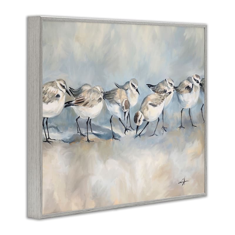 Stupell Sandpiper Birds Mirage Framed Giclee Art Design By Ramona Murdock