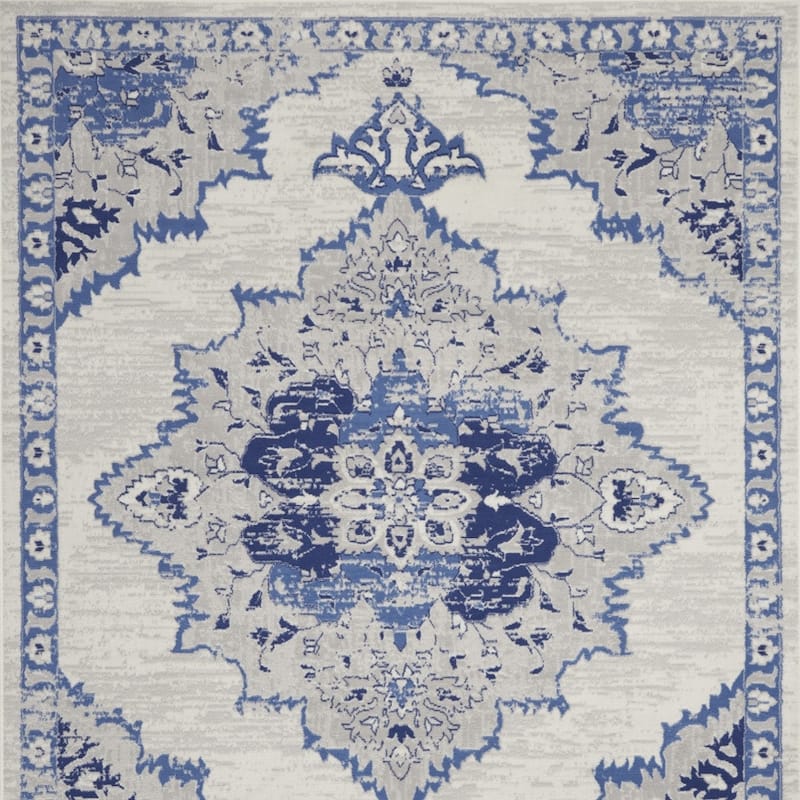 Dosi Power Loomed Distressed Floral Non Skid Stain Resistant Area Rug By HomeRoots - 138' X '100' X '0.39