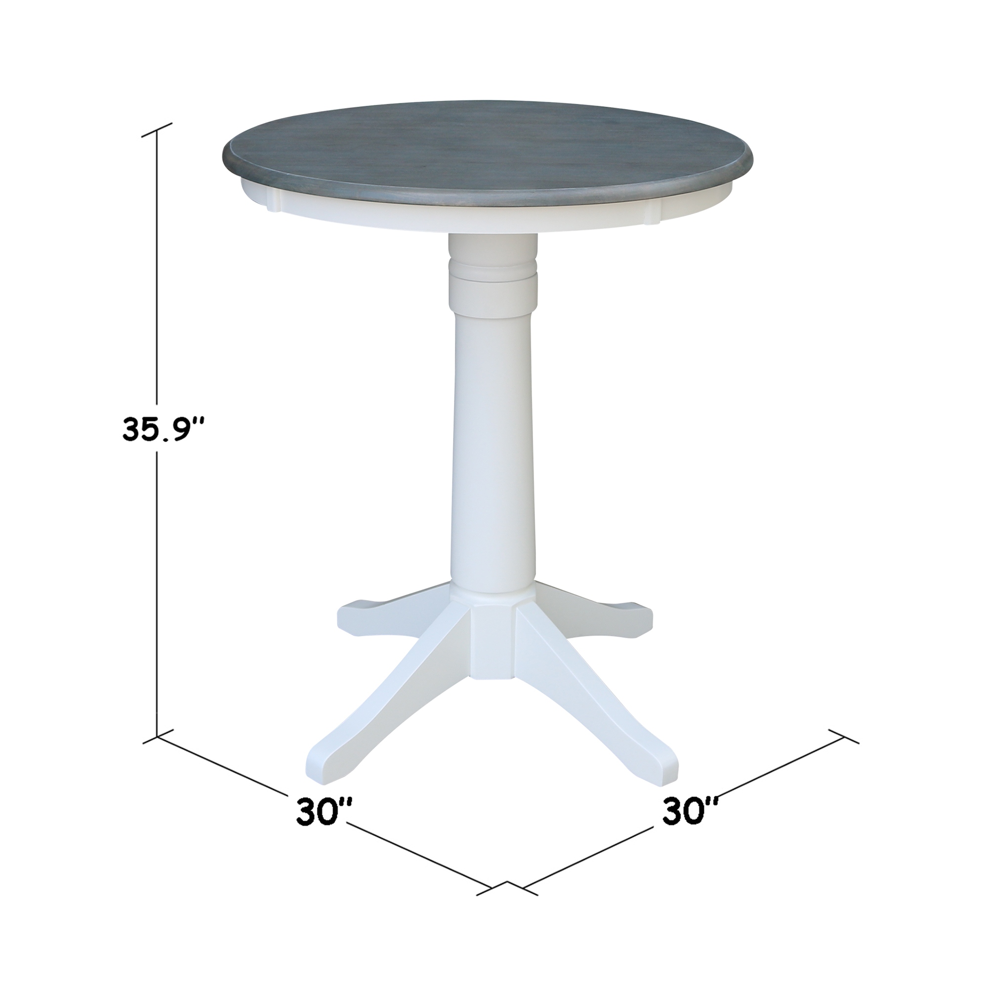 30 inch pedestal top table