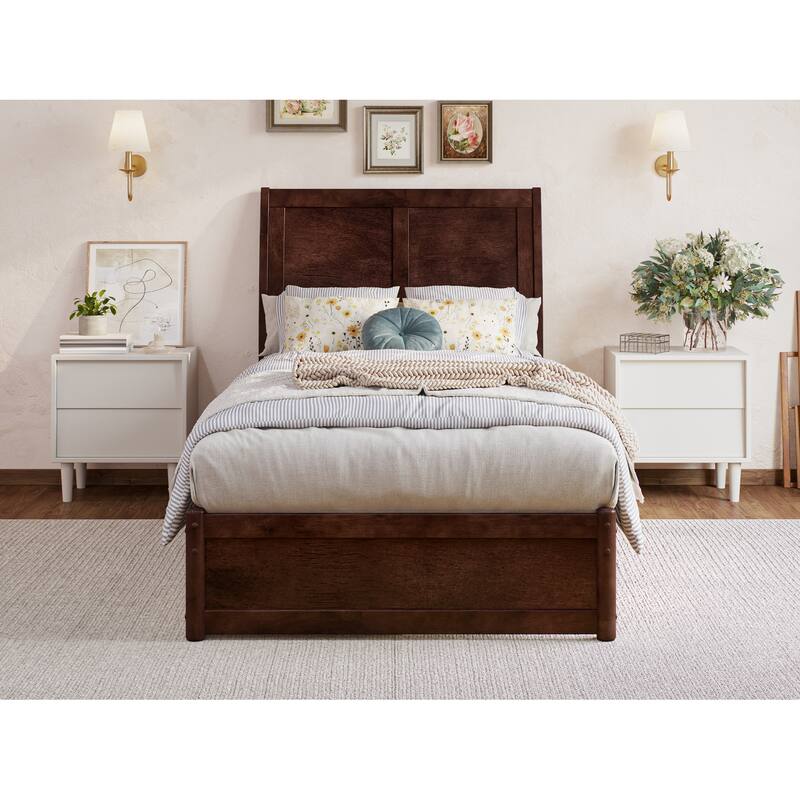 Andorra Platform Bed with Panel Footboard and Storage Drawers
