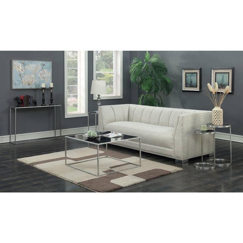 Round End Table - Faux Marble Accent Table, Modern Living Room Table, Easy Assembly, Multiple Finishes - 24.5