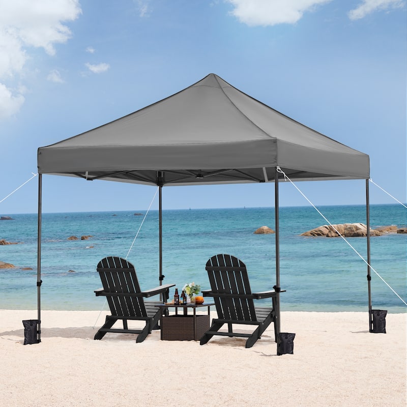 Yaheetech Adjustable Commercial Pop-up Canopy with Wheeled Carry Bag