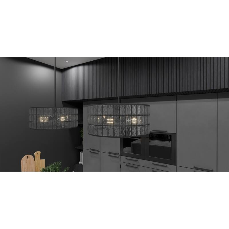 Gibson 4-Light Matte Black Pendant Light