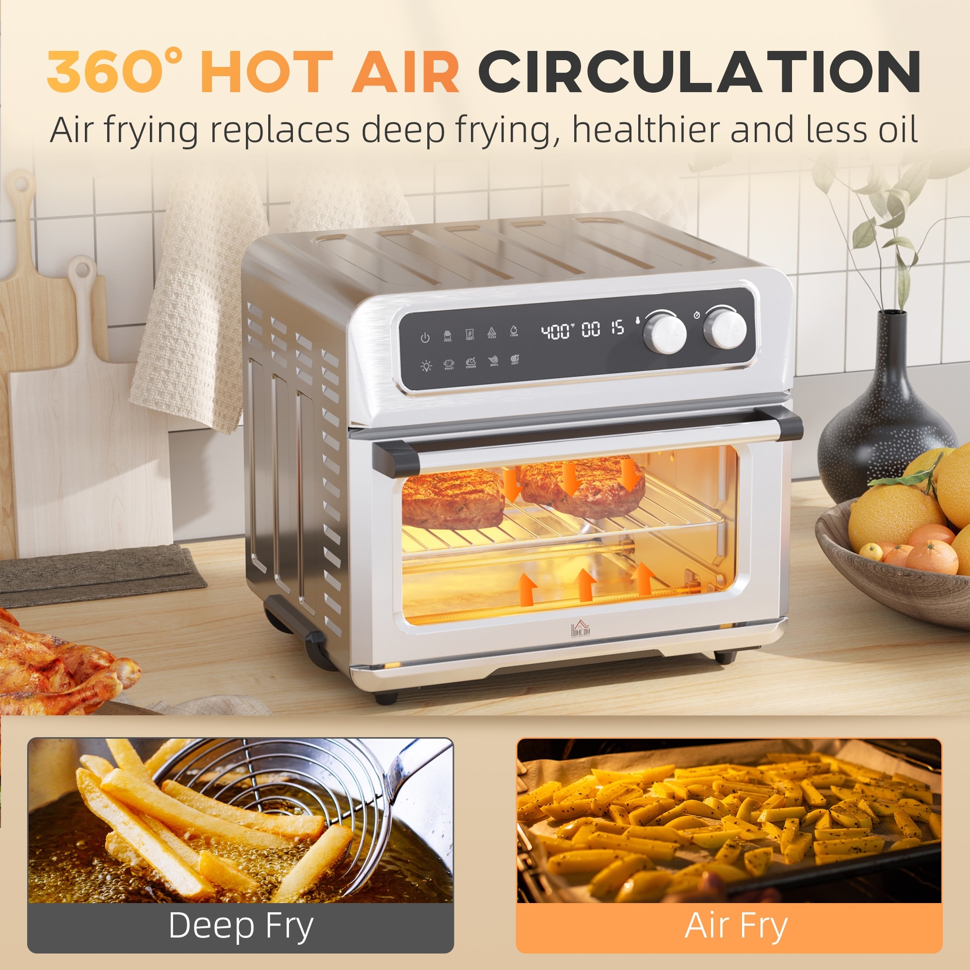 HOMCOM 21 qt. Air Fryer Toaster Oven Combo, Cooking Gift - On Sale - Bed  Bath & Beyond - 36100929