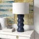 preview thumbnail 4 of 16, Carlin Table Lamp Matte Navy Blue