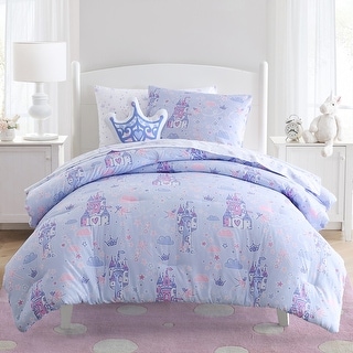Laura Ashley Kids Star Castle Cozy Purple Comforter Bonus Set - Bed ...