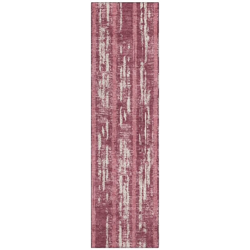 Machine Washable Indoor/ Outdoor Chantille Stripe Ombre Rug