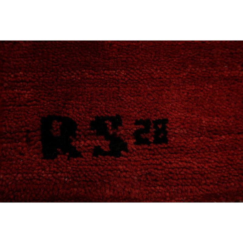 Gabbeh Modern Area Rug Handmade Oriental Red Wool Carpet - 5'6" x 7'10"