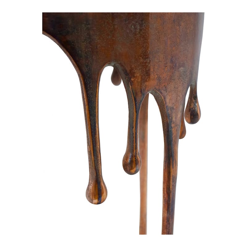 Aurelle Home Industrial Solid Metal Accent Table