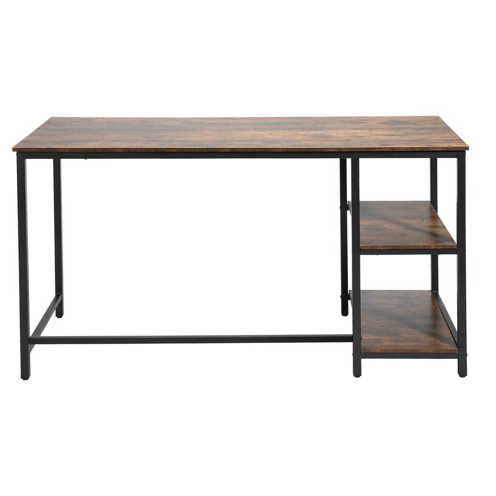 Modern Corner Computer Desk with Storage & Shelves