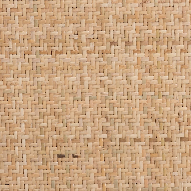Garold Mid-Century Modern Woven Rattan and Wood Dining Chair Set(2PC)