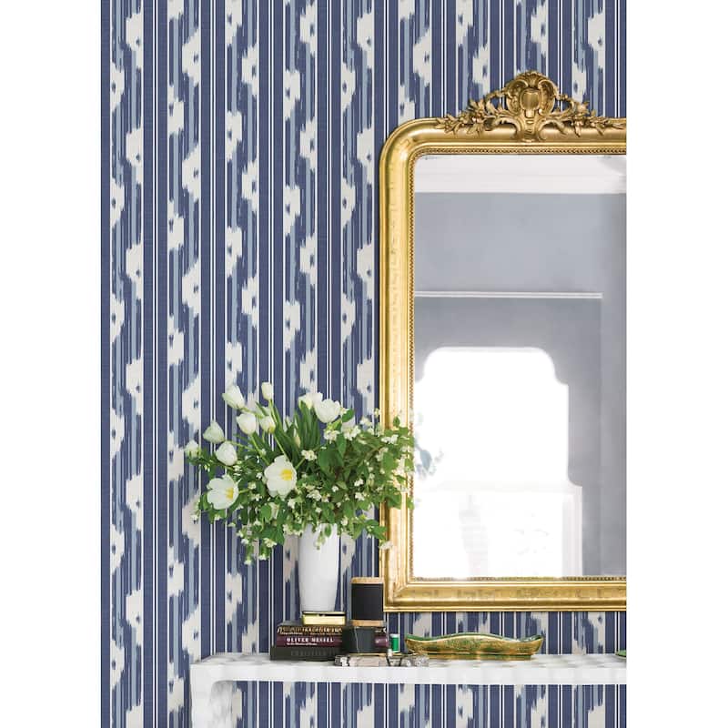 NuWallpaper Waverly Ojai Blue Peel and Stick Wallpaper - N/A