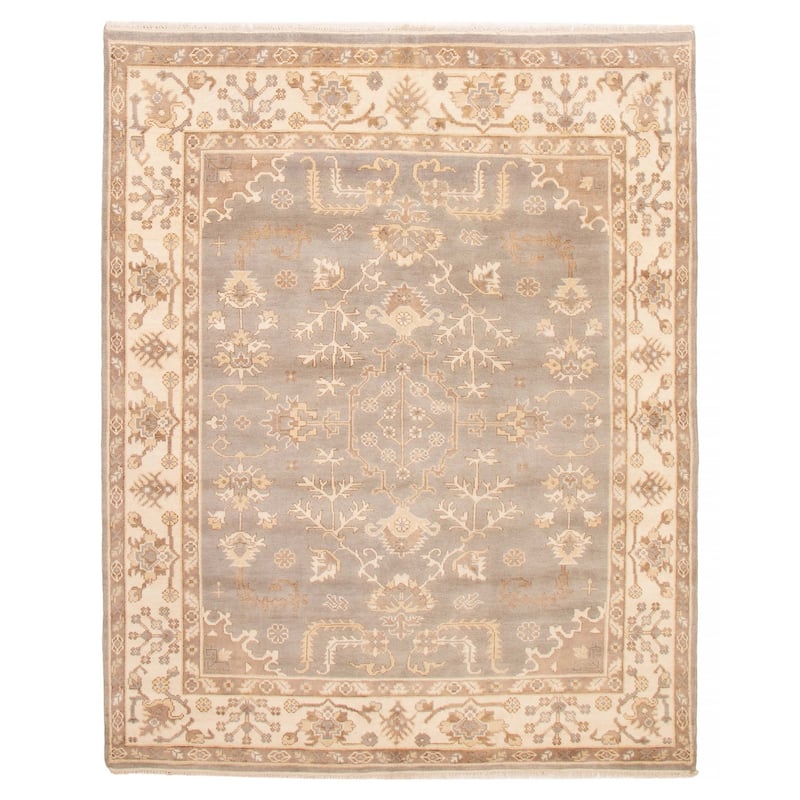 ECARPETGALLERY Hand-knotted Royal Oushak Grey Wool Rug - 7'11 x 9'10 - Grey - 7'11 x 9'10