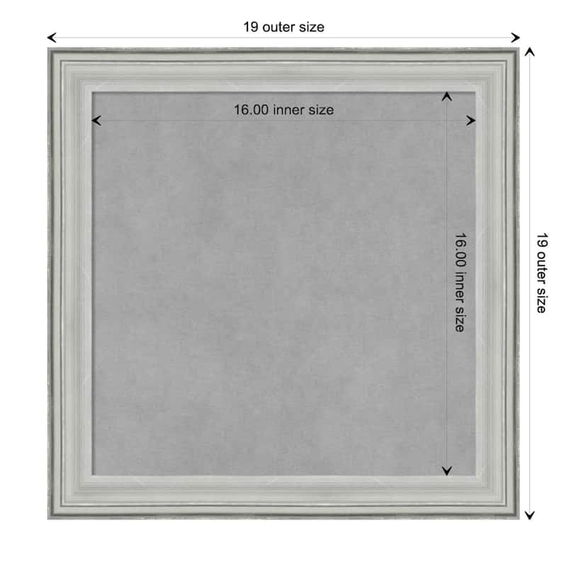 Amanti Art Bel Volto Silver Framed Magnetic Board - Board Size 16x16