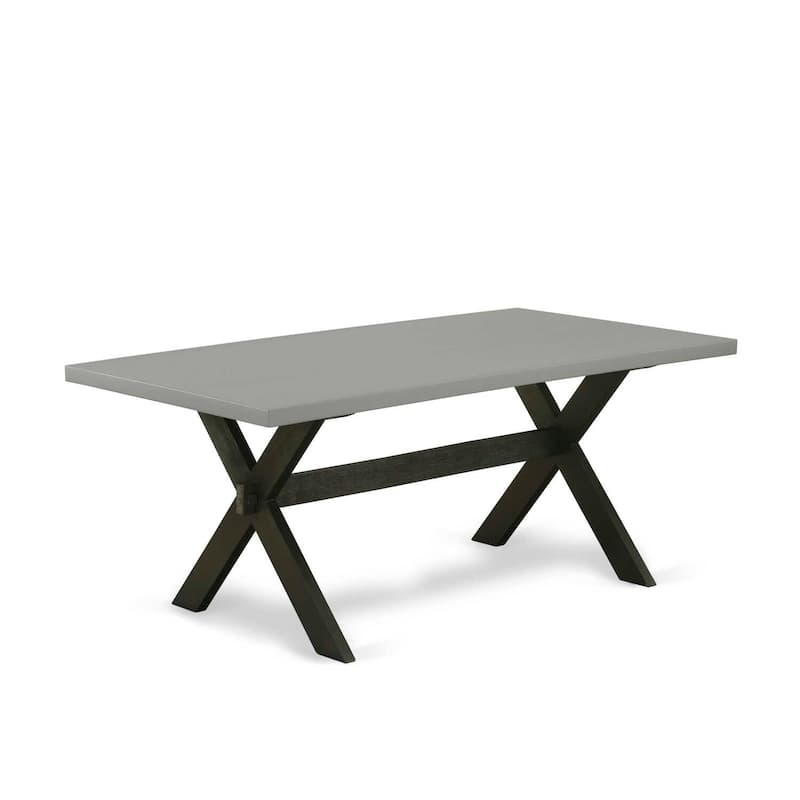 Small Dining Table Set with 4 Chairs & Bench - Modern Kitchen Table Set - Hardwood Dining Room Furniture