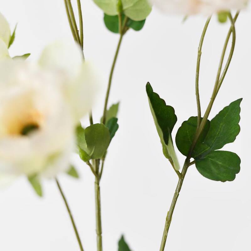 Silk Decorative Artificial Anemone cathayensis(Pack of 1 Branch)