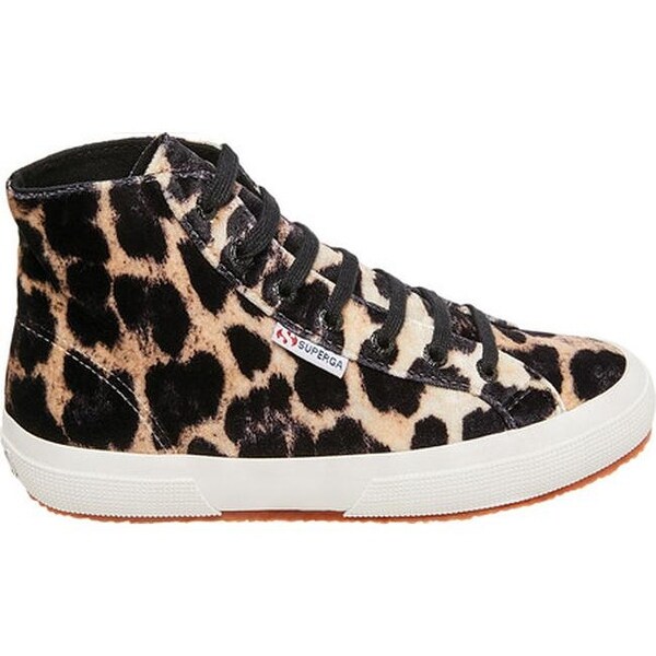 superga leopard velvet sneakers