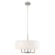 Option Brushed Nickel With Oatmeal Fabric Shade