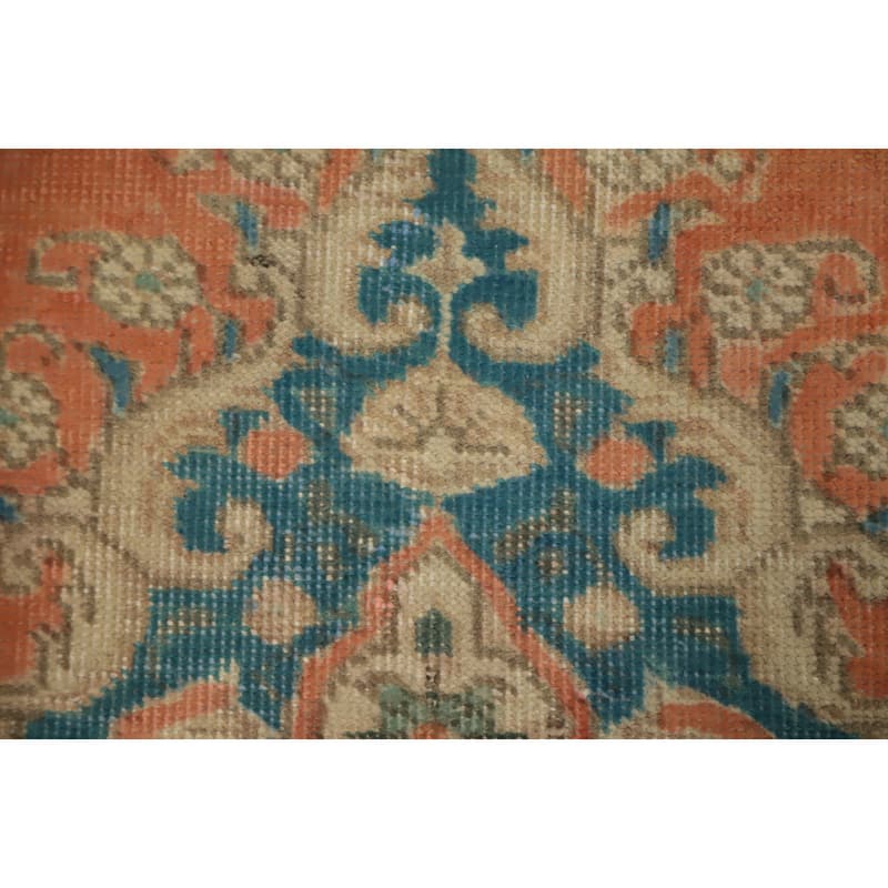 Hand Knotted Oriental 100% Wool Carpet Traditional Medallion Oranges & Rust Tabriz Area Rug - 4' 3'' X 2' 8''