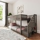 preview thumbnail 22 of 42, Max and Lily Twin over Twin Low Bunk Bed with Staircase Clay