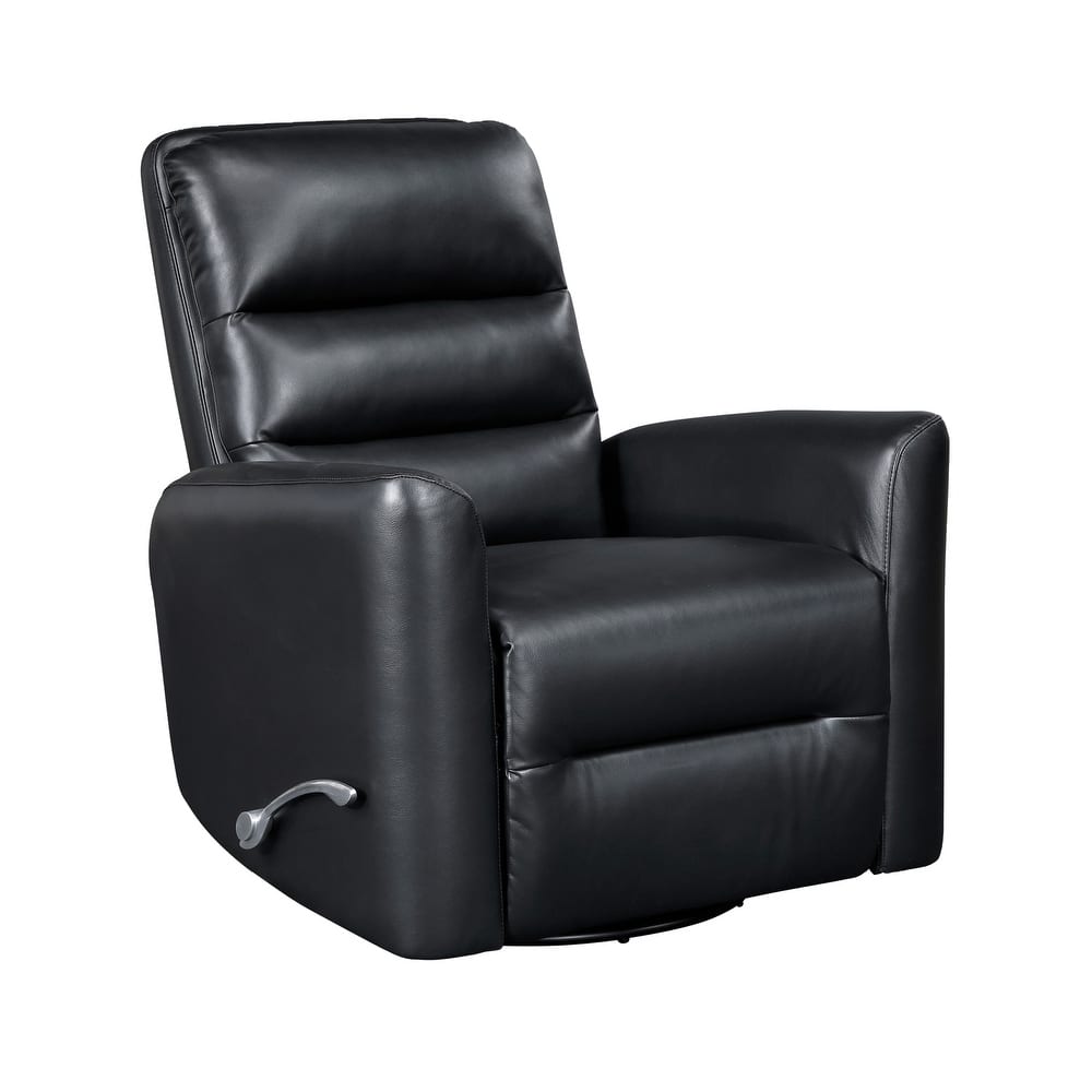 Fremont & Park Preston 35" Faux Leather Swivel Glider Recliner - 360-Degree Swivel