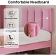 preview thumbnail 3 of 11, Javlergo Twin Size Upholstered Bed Frame Kids Bed with Height Adjustable Headboard for Boys & Girls Comfortable Sleep