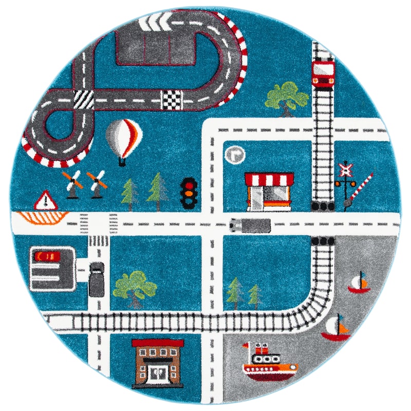 SAFAVIEH Carousel Kids Koika Neighborhood Road Rug