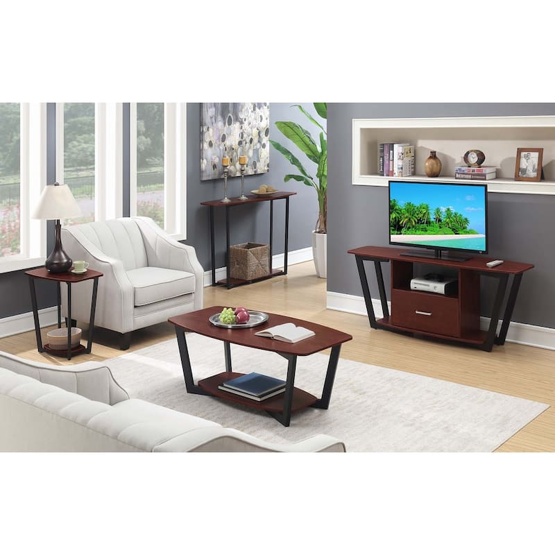 Convenience Concepts Graystone Chairside End Table with Shelf