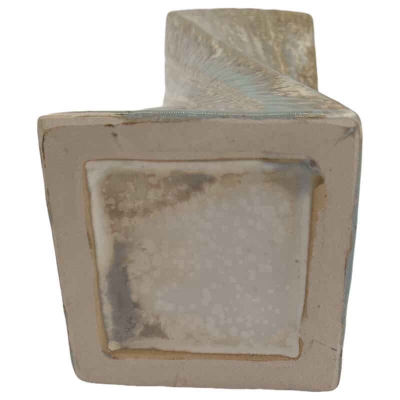 Stoneware Decorative Vase with Drip Glaze Finish Modern Home Decor