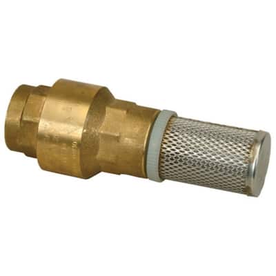 PROFLO 3/4" Brass Foot Valve with Stainless Steel Filter